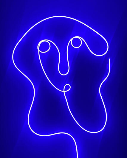 “Echoes” 3’ x 2’ light sculpture.